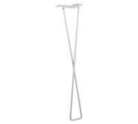 Wagner 12837601 Pied de Meuble/Table/Meuble en épingle à Cheveux, Style rétro, Acier, Gris Clair, 12 x 12 x 71 cm, Pieds croisés, Plaque de Fixation intégrée