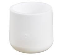 Wagner 15062199 Lot de 4 capuchons ronds pour tube en acier - Diamètre 20/24 x 23 mm, abrasion 5 mm, plastique blanc - Fabriqué en Allemagne