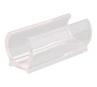 Wagner 15068299 Lot de 4 patins de serrage pour tube rond - 50 x 18/19 x 17/22 mm, abrasion 4 mm, plastique transparent - Fabriqué en Allemagne
