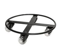 Wagner 20095301 Squelette à roulettes pour Plantes Petit diamètre 25 x 6,5 cm I Roues Transparentes I pour l'intérieur et l'extérieur I Rouleau de Fleurs en Acier revêtu Noir I Charge maximale 60 kg