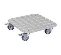 WAGNER Support à roulettes pour Pot de Fleur Alaska 29 x 29 x 7,5 cm I intérieur + extérieur I Roule Pot en Aluminum anodisé I 2 Freins I Capacité de Charge 150 kg I Made in Germany - 20700301