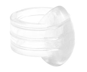 WAGNER Butée pour poignée de porte/fenêtre BAGUE CLAIR - Kit de 4 - diamètre Ø 18 x 24 x 15 mm, Tampons à glisser sur la poignée, en plastique de haute qualité - 15301704
