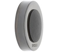 WAGNER Butoir de porte à VISSER ou COLLER au mur - diamètre Ø 38 x 10 mm, corps en plastique de haute qualité, couleur "Gris enfumé", protection en caoutchouc, matériel de montage inclus - 15514311