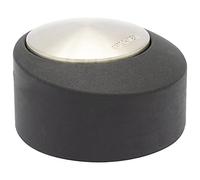 WAGNER Butoir de porte à VISSER ou COLLER au sol - diamètre Ø 50 x 30 mm, corps en zinc moulé sous pression, aspect acier inox, protection en caoutchouc, matériel de montage inclus - 15518111