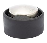 WAGNER Butoir de porte à VISSER ou COLLER au sol - diamètre Ø 52 x 30 mm, corps en zinc moulé sous pression, aspect acier inox, protection en caoutchouc, matériel de montage inclus - 15517111