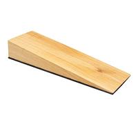 WAGNER Butoir de porte BOIS PRÉCIEUX - 119 x 40 x 19 mm, cale de porte à glisser sous la porte, butoir en bois de hêtre massif avec toison antidérapante en plastique spécial - 15695000