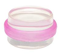 WAGNER Butoir de porte CLAIR accents ROSEs - diamètre Ø 38 x 22 mm, à coller au sol ou au mur, corps en plastique de haute qualité, protection contre les chocs en caoutchouc thermostatique - 15501711