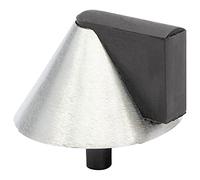 WAGNER Butoir de porte CÔNE SATINÉ - diamètre Ø 39 x 25 mm, à visser au sol, butoir design en zinc moulé sous pression d'aspect inox et caoutchouc thermoplastique - 15504911