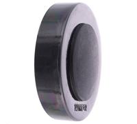 WAGNER Butoir de porte mural design « Screw or GLUE » - À visser ou à coller - Diamètre : 40 x 10 mm - Métal noir aspect laqué piano - Tampon en caoutchouc thermoplastique - 15517211