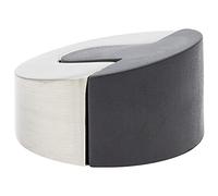 WAGNER Butoir de porte OPERA - diamètre Ø 46 x 26 mm, à visser au sol, butoir design en zinc moulé sous pression d'aspect inox et caoutchouc thermoplastique, matériel de montage inclus - 15506711