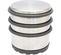 WAGNER Butoir de porte TOWER MÉTAL - diamètre Ø 70 x 70 mm, placement sur sol, butoir premium en acier industriel et caoutchouc thermoplastique, 1000 g - 15507201