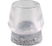 WAGNER Capuchons pour tube acier rond 4pcs - Ø 12-15 / 14-17 x 19 mm, feutre abrasif 9 mm, plastique transparent - 15055599