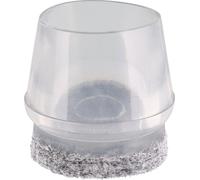 WAGNER Capuchons pour tube acier rond 4pcs - Ø 16-19 / 17-22 x 19 mm, feutre abrasif 9 mm, plastique transparent - 15055999
