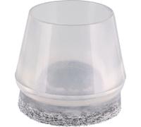 WAGNER Capuchons pour tube acier rond 4pcs - Ø 20-24 / 22-28 x 26 mm, feutre abrasif 9 mm, plastique transparent - 15056499