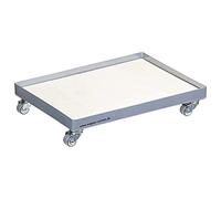 WAGNER Chariot à roulettes MM 1184 I 41 x 31 x 8 cm - Charge 100 kg - Plateau de Chargement Amovible FSC® I roulettes Souples pour caisses de Boissons empilables standardisées I Polyvalent - 20118401