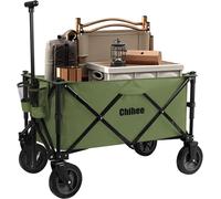 wagner-Chariot De Jardin Pliant Chariot De Jardin Robuste Avec 2 Porte-Gobelets,Chariot De Camping Pour Roues À Cardan Avec Système De Freinage Tissu Amovible De Grande Capacité,Pour Camping