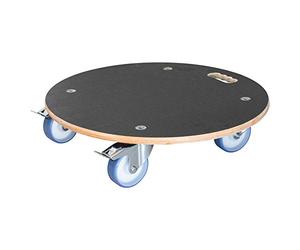 WAGNER Chariot de Plantes Maxigrip Ø 58 x 14, 5 cm | pour intérieur + extérieur | en Bois certifié FSC®, 2 blocages directionnel, de Roue | Capacité de Charge 300 kg | Made in Germany - 20116801, Brun