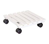 WAGNER Chariot de plantes NATURE 29 x 29 x 8 cm | Porte plante pour l'intérieur, pin blanc | Support roulant en bois massif certifié FSC® | Capacité de charge 100 kg | Made in EU - 20083001