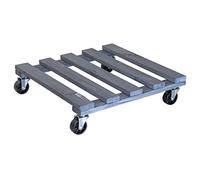 Wagner Support à roulettes pour Pot de Fleur PALETTI 38 x 38 x 9,5 cm I intérieur + extérieur I Roule Pot en Bois Massif certifié FSC®, Anthracite I Capacité de Charge 120 kg I Made in EU - 20042201