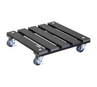 WAGNER Chariot de Plantes WPC 29 x 29 x 7 cm | Porte Plante pour intérieur + extérieur | Support Roulant en Composite Bois-Plastique, Anthracite, 2 Freins | Capacité de Charge 80 kg - 20052001