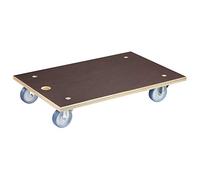 WAGNER Chariot de Transport MM 1146 I 78 x 49 cm - Charge 500 kg - Plateau multiplex 24 mm - pour cartons Lourds, appareils et Meubles I Surface antidérapante 24 mm I certifié FSC® - 20114601