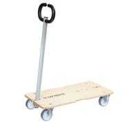 Wagner Chariot de Transport MM 1333 I Extensible 74-101 x 37 x 14,5 cm Ajustement Flexible - Charge 200 kg - Timon Pliable I pour Charges de différentes Tailles I certifié FSC® - 20133301