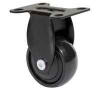 Wagner Design 01245201 Roulette fixe 3C pour appareil ou transport Noir Surface de roulement souple Diamètre 50 mm Hauteur 75 mm Plaque de fixation 50 x 60 mm Charge maximale 50 kg