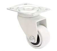 WAGNER Design - 3C - Roulette pivotante/roulette de transport/roulette de meuble - blanche, bande de roulement souple, diamètre Ø 25 mm, charge max. 12 kg - 01222601