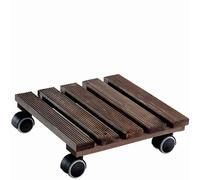 Wagner Support à roulettes Pot de fleur Country 28×28×8 cm Bois massif palissandre FSC 100 kg