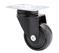 WAGNER design yourself - 3C - Roulette pivotante/roulette de transport/roulette de meuble - noire, bande de roulement souple, diamètre Ø 50 mm, roulement à billes, charge max. 50 kg - 01225201