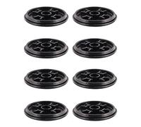 Wagner Design Yourself Black QuickClick Rechange en Plastique pour Meubles et chaises de Remplacement-Lot de 8 Patins changeables, (Ø) 50 mm