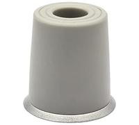 WAGNER Butoir de porte au sol/butoir de porte mural VOLCANO MIDI - diamètre Ø 35 x 36 mm, base aspect inox, tampon en caoutchouc plein, argent/gris, à visser, matériel de montage inclus - 15208021