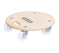 WAGNER design yourself Chariot de Transport MM 1137 I Ø 38 x 11 cm - Charge 250 kg - pour Objets encombrants, Pots des Fleurs et Plantes I poignée Ergonomique I certifié FSC - 20113701 Naturel