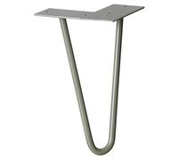 Wagner Design Yourself Pied de Meuble/Pied de Table/Pied en épingle Cheveux, Hairpin Leg, Style rétro, Acier revêtu Vintage, 12x12x20 cm, Pied Conique/incliné, Plaque de Montage intégrée - 12822701
