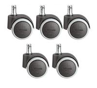 WAGNER Roulettes de chaise de bureau/Roulettes pivotantes - MOU - kit de 5 parties - diamètre Ø 50 mm, freiné par intervalles, axe 11 x 20 mm, capacité de charge 50 kg/roulette - 02401161