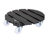 Wagner Support à roulettes pour Pot de Fleur WPC Ø 38,5 x 11 cm I intérieur + extérieur I Roule Pot en FSC® Composite Bois-Plastique, Anthracite I Capacité de Charge 150 kg - 20054501