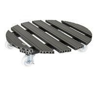 Wagner Design Yourself Support à roulettes pour Pot de Fleur WPC Ø 50 x 11 cm I intérieur + extérieur I Roule Pot en FSC Composite Bois-Plastique, Anthracite I Capacité de Charge 120 kg - 20056501