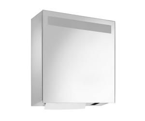 Wagner-Ewar A-Line Armoire de toilette avec distributeur de serviettes en papier et distributeur de savon automatique, 1 porte, 727851, WP600e