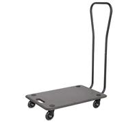WAGNER FSC Chariot de transport I Planche à roulettes avec arceau noir pour meubles en MDF I 59 x 39 x 11 cm, capacité de charge 250 kg I Chariot pour déménagement I Planche à roulettes I Chariot de