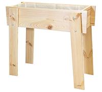 Wagner GreenFAMILY - Jardinière surélevée - GreenBOX Design - Bois Tendre, Bois Massif FSC®, Naturel, 82 x 74 x 36 cm ; Sac à Plantes Inclus - 25033001