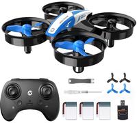 Wagner-Hs210 Mini Drone Pour Enfants Et Débutants Rc Nano Hélicoptère D'intérieur Avec Mise En Vol Automatique,Flip 3d,Mode Sans Tête Et 3 Piles,Superbe Cadeau Pour Garçons Et Filles,Bleu Bleu