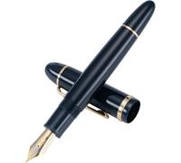 Wagner-Jinhao X159 Stylo-Plume À Pointe Fine,Bleu Foncé Avec Clip Doré En Acrylique De Grande Taille