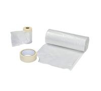 WAGNER Kit de masquage universel extra comprenant une feuille de masquage 4 x 6 m, une feuille de masquage avec ruban adhésif 20 m x 0,55 m, un ruban adhésif de peintre 20 m x 36 mm