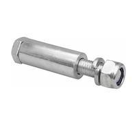 Wagner Matériau de l'essieu pour Roue 260/400 - Diamètre 20 x 80 mm, pour Roues avec Trou d'axe 20 mm, vis M12 x 120 mm, avec écrou et Anneau de Serrage, Acier galvanisé - 13044200