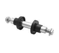 Wagner Matériau de l'essieu Professionnel - Diamètre 20 x 130 mm, pour Roues avec Trou d'essieu 20 mm, vis M10 x 142 mm, écrou et disques, Acier galvanisé/Plastique - 13044600