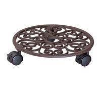 Wagner Support à roulettes pour pot de fleur ANTIK Ø29x6,5 cm fonte cuivré 2 freins 50 kg 20092501