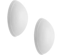WAGNER Parechoc de porte VISSER ou COLLER blanc - Lot de 2 - diamètre Ø 30 x 10 mm, à visser ou coller au mur, butoir en plastique de haute qualité, matériel de montage inclus - 15233012