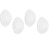 WAGNER Parechoc de porte VISSER ou COLLER satiné - Lot de 4 - diamètre Ø 40 x 12 mm, à visser ou coller au mur, butoir en plastique de haute qualité, matériel de montage inclus - 15234112