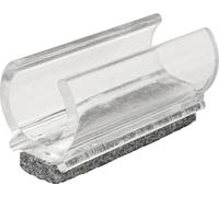 WAGNER Patins de serrage pour tube rond 4 pièces - 50 x 12 / 19 x 17 / 25 mm, feutre 8 mm, plastique transparent - 15069299