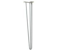 Wagner Pied de Meuble/Pied de Table/Pied en épingle à Cheveux - Hairpin Leg - Style rétro - Acier revêtu Vintage, 12 x 12 x 71 cm, Pied Conique/incliné, Plaque de Montage intégrée - 12827701
